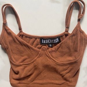 Brown Crop Top